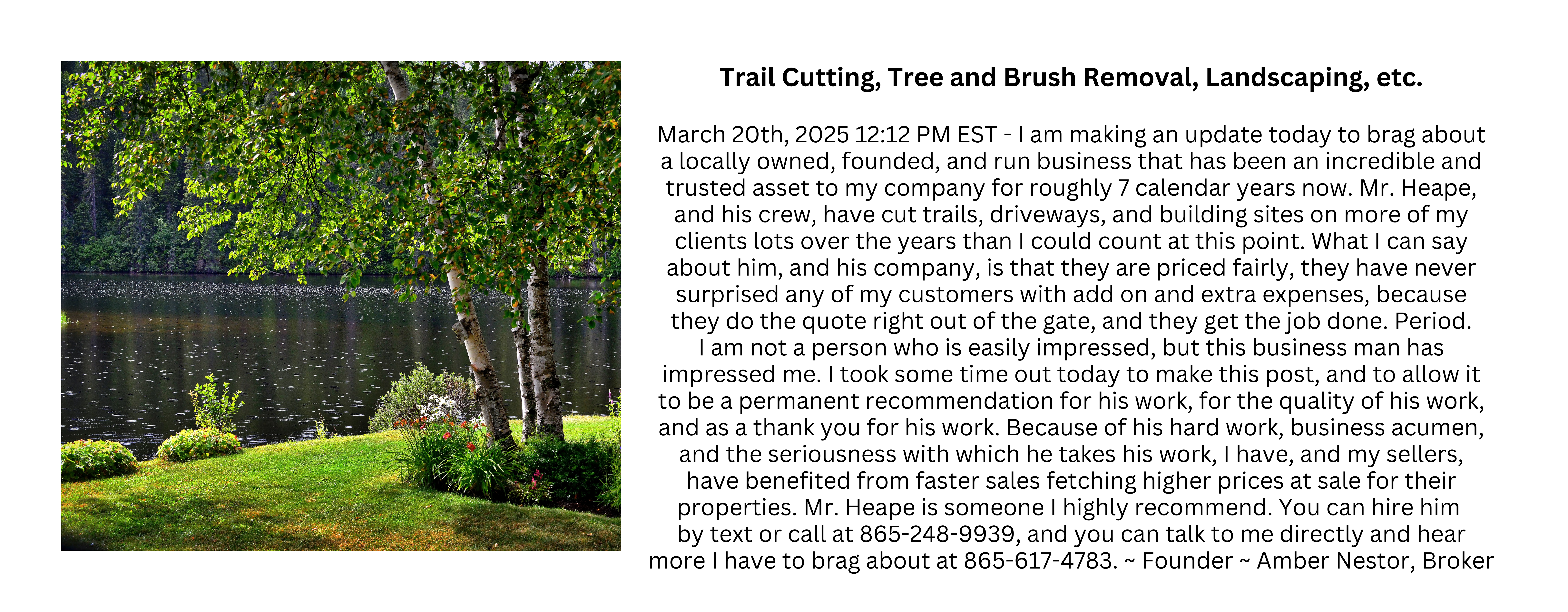 About the image that should display here: Reccommendation of Mr. Heape Landscaping, Brush, and Tree Removal Services of Roane County East Tennessee Ten Mile Kingston Harriman Rockwood and 266-17th-Dr_Loudon_TN_37774_M95963-78365.