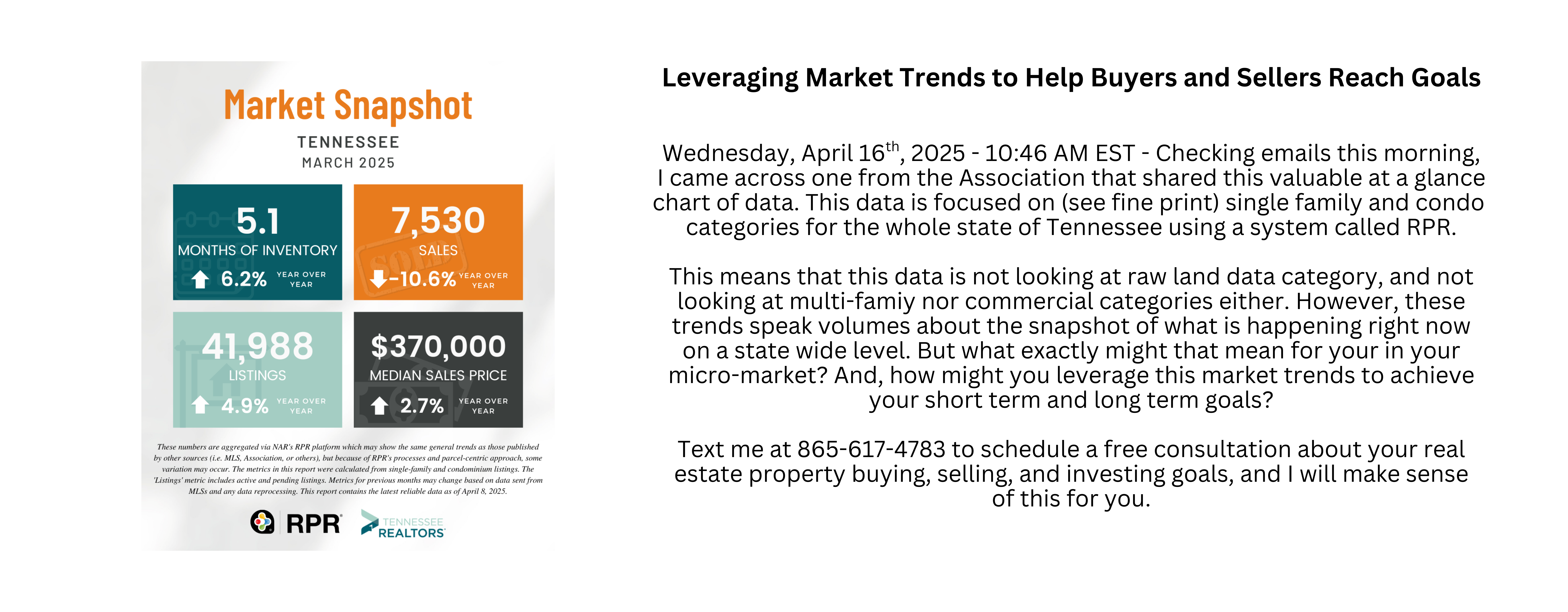 About the image that should display here: Let us talk about current market conditions and how we can leverage those creatively to help you reach your real estate goals for buying or selling or investing in Tennessee real estate. Amber Nestor REALTOR