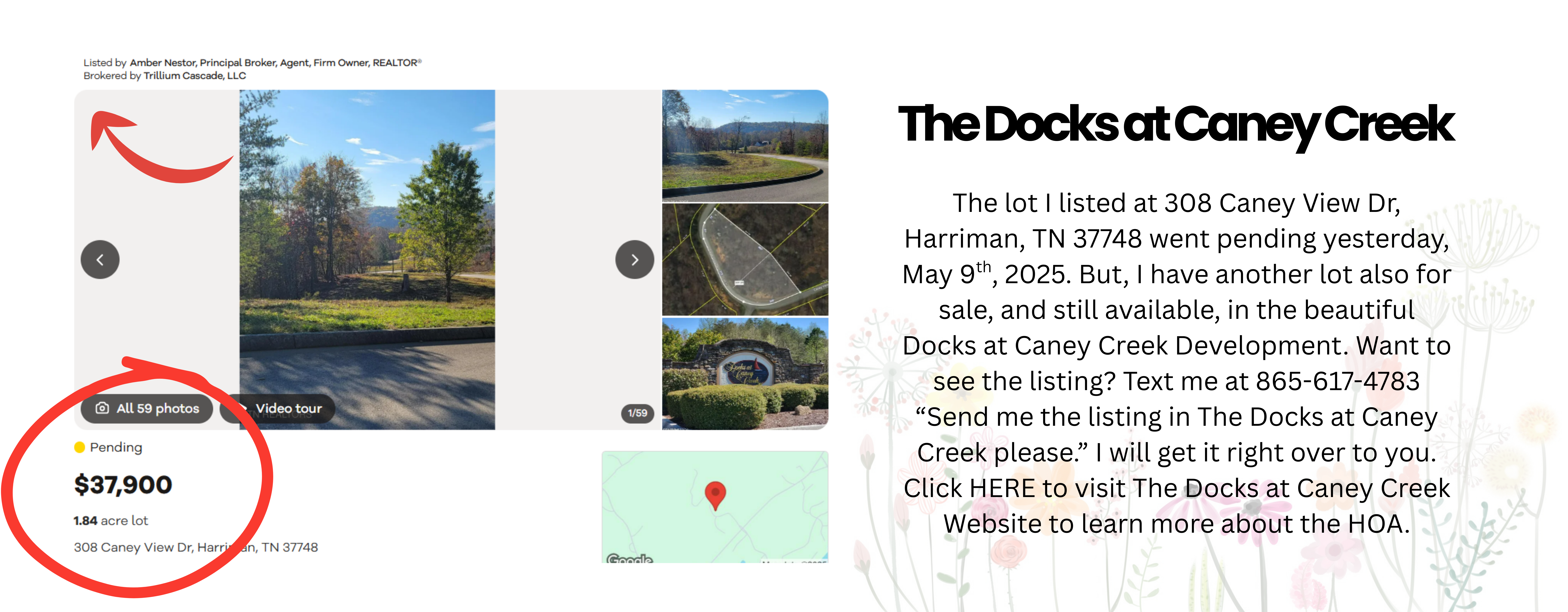 308 Caney View in The Docks at Caney Creek just went pending! Key Words: real estate agent near me Amber Nestor REALTOR Kingston Rockwood Harriman Ten Mile Loudon Tennessee Roane County TN 865-617-4783 Trillium Cascade LLC