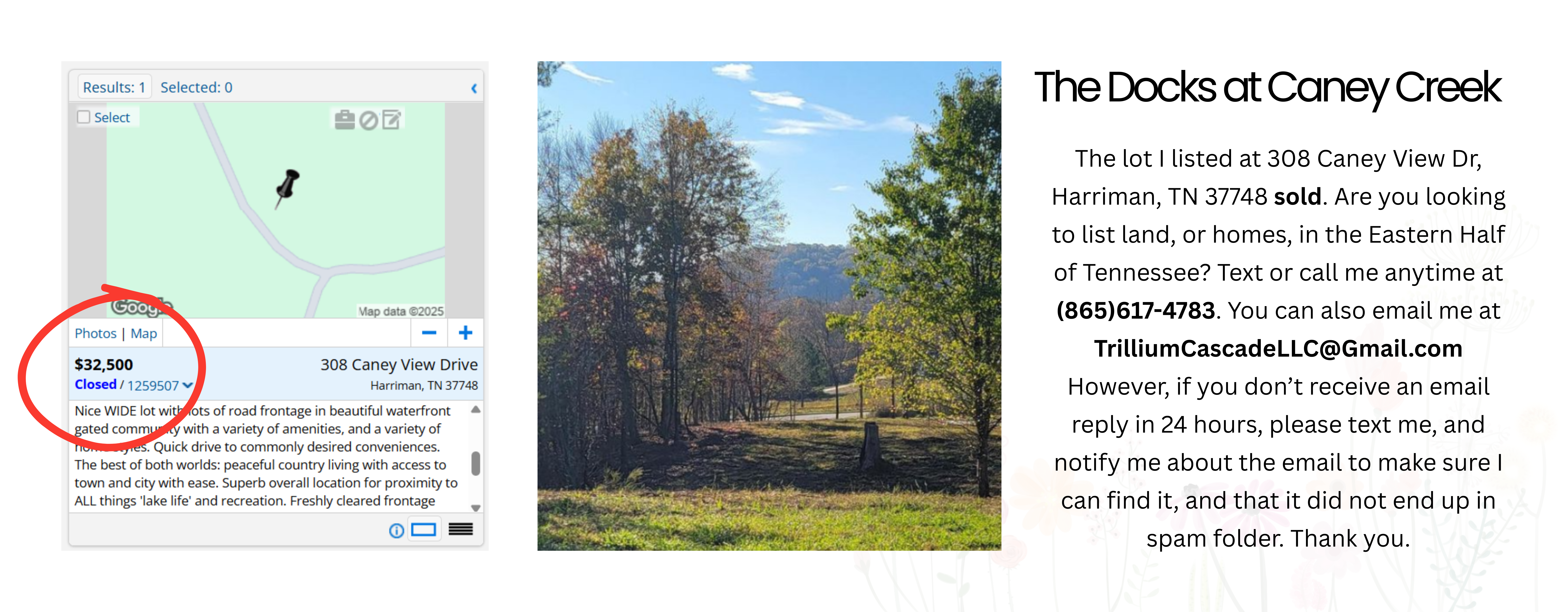 308 Caney View in The Docks at Caney Creek just sold! Key Words: real estate agent near me Amber Nestor REALTOR Kingston Rockwood Harriman Ten Mile Loudon Tennessee Roane County TN 865-617-4783 Trillium Cascade LLC